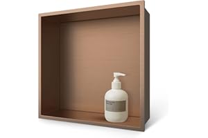 MERRANOX Shower Niche,Stainless Steel Shower Niche,Recessed Niche Shower for Bathroom Storage,no tiling Required, 12" X 12" X 4",Antique Copper