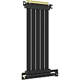 GLOTRENDS 200mm PCIe 4.0 X16 Riser Cable (0->90 Degree), Compatible with PCIE GEN 4.0 GPU, Such as RTX4090-RTX3060, RX7900, R