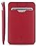 Vaultskin CHELSEA Mens RFID Blocking Slim Leather Card Wallet - Minimalist Front Pocket Cardholder in Carmine Red