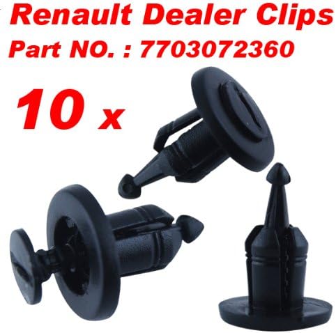 10 x RENAULT BUMPER FASTENER TRIM CLIPS Clio Laguna Megane Espace PLASTIC Push TypeRENAULT BUMPER
