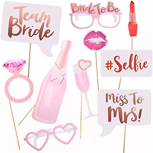 10 Pcs Bachelorette Bridal Shower Party Supplies Photo Booth Props Kit