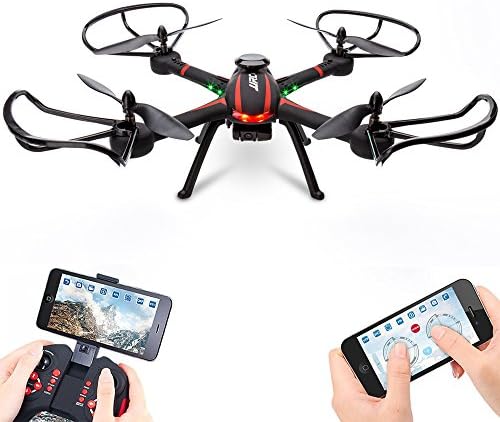 Drone, OOTTOO RC Headless WiFi FPV 2MP HD Camera Quadcopter 2.4GHz 4CH 6-Axis Gyro Phone App Control UAV with 1100mah Battery High Pressure Diy Toy for Kids -Black