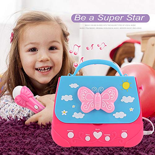 ROFAKU Kids Karaoke Machine, Girls Karaoke Machine Toys Music Player with Microphone and Lights, Battery Operated Portable Singing Machine with Adorable Sing-Along Boom Box for Girls - Thumbnail 3