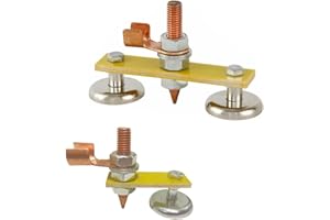 TorSor 2 Pack Welder Magnetic Ground Clamp Magnetic Welding Support Ground Clamp Earth Clip Magnetism Suction Head for ARC MIG Welder Flux Core Welders Rods Stick Welder Portable Welding Machine