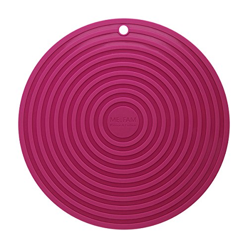 Me.fam dia 11",round waves design silicone trivet,…