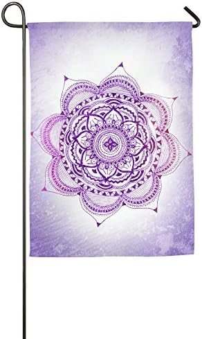 HKLOVP Fashion Custom Garden Flag Purple Flower Garden Flag 12"x18"/18"x27" Outdoor Decor