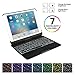 Keyboard Case for iPad 2017/2018 New iPad 9.7(5th, 6th), iPad pro 9.7, iPad Air, iPad Air 2, SENGBIRCH 7 Colors Backlit/Wireless Bluetooth/Folio Smart 360 Rotate/Auto Wake and Sleep, Black