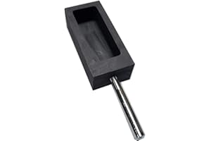 LLF Gold Silver Graphite Ingot Mold Mould Crucible for Melting Casting Refining with Metal Bar (2kg)