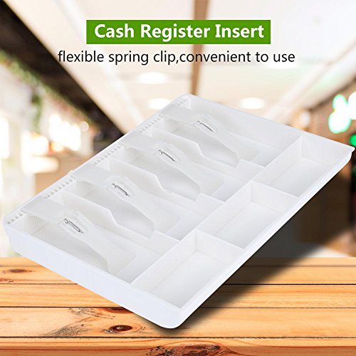 Zetiling Cash Drawer Register Insert Tray Replacement Cash Tray 4