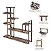 Giantex Flower Rack Wood Plant Stand Wood Shelves Bonsai Display Shelf Indoor Outdoor Yard Garden Patio Multifunctional Storage Rack Bookshelf W/Hollow-Out Rack (47.5’’Lx 10’’Wx 47.5’’H (7 Tier))
