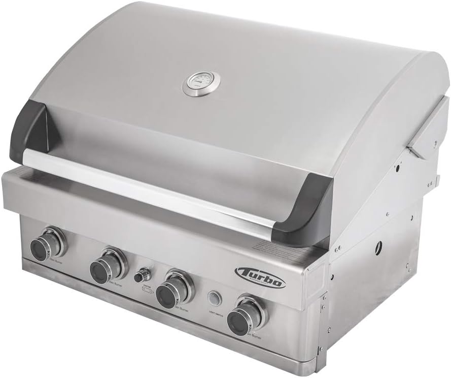 Review Barbeques Galore Turbo 32inch 4Burner Builtin BBQ Gas Grill