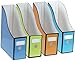 12 Pack DecoBros Document Magazine File Holder Organizer, 4 Colors