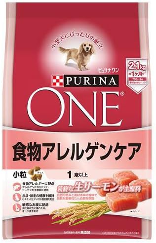 Amazon Co Jp ピュリナワン ドッグ 1歳以上 食物アレルゲンケア 小粒 サーモン 2 1kg 4袋 ペット用品