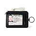 RFID Slim ID Wallet Card Holder - Key Ring Front Pocket Wallet with Coin Zipper