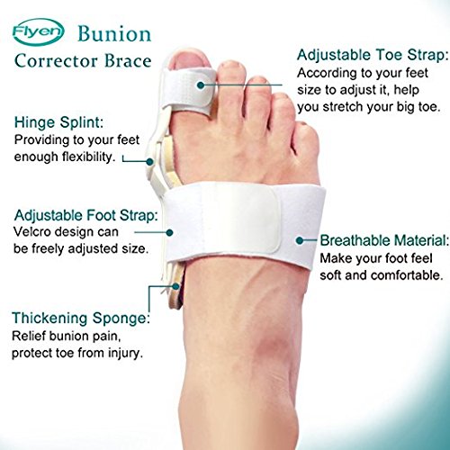 DUORUI 1 Pair Toe Straightener Bunion Relief Splint Corrector with