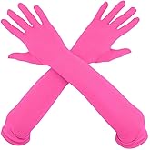 Gaoin Unisex 18" Elbow Length Stretchy Spandex Gloves for Costume Party Cosplay Bridesmaids