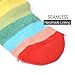 Epeius Kids Girls' 5 Pack Seamless Rainbow Stripes Crew Socks for 3-5 Years,Smooth Toes Socks,Shoe Size 8.5-11