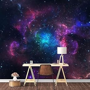 Wall Mural Galaxy Removable Wallpaper Wall Sticker for Bedroom Living Room - 66x96 inches
