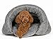Birdsong The Original Cuddle Pouch Pet Bed (Medium), Covered Dog Bed, Dog Cave, Covered Hooded Pet Bed, Cosy, for Burrower Cats and Dogs, Gray