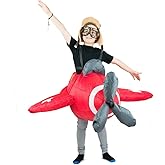 Bodysocks Red Airplane Inflatable Costume for Kids (Age 6+)