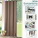 NICETOWN Patio Outdoor Curtain Waterproof, Thermal Insulated Light Blocking Rustproof Grommet Blackout Indoor Outdoor Patio Shades for Party/Cottage, 1 Panel, W52 by L84, Tan