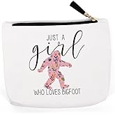 Bigfoot Gifts for Bigfoot Lovers, Bigfoot Stuff Merch Decor, Bigfoot Gifts for Women Women, Unique Christmas Birthday for Yeti Sasquatch Hunters & Enthusiasts, Bigfoot Makeup Bag,Who Loves Bigfoots