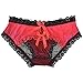EPYA Sexy Women's Lace Panties Underwear Briefs Red, Red, One Size