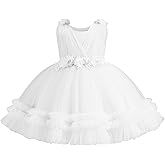 Flower Girl Dress for Toddler Baby Girls Flower Tulle Tutu Dress Infant Formal Pageant Princess Party Birthday Dresses