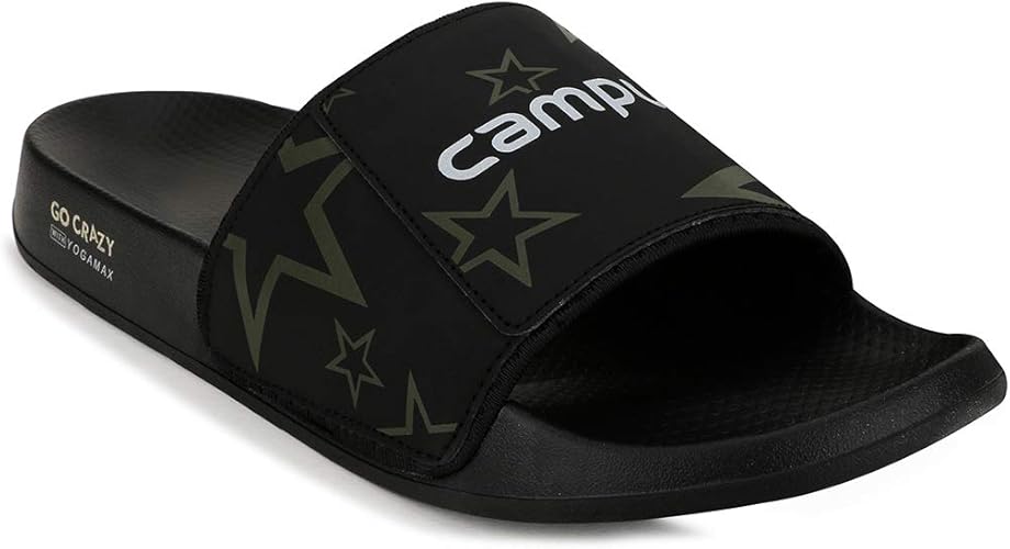 Campus Men's GCSL201 BLK/OLIVE Outdoor Flip Flop Slipper Buy Online
