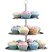 VonShef 3 Tier Cake Serving Stand Tray To Display Cakes, Cupcakes, Cookies, Tapas, Buffets, Perfect For Christmas Party Wedding Food Displays, Stainless Steel, 15 Inches Tall