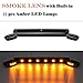 NPAUTO 3pcs Smoked LED Cab Marker Lights Amber 12 LED Roof Top Clearance Lights Running Light w/Wiring Pack Compatible for 2007-2014 Chevy Silverado GMC Sierra 1500 2500 3500 2500HD 3500HD