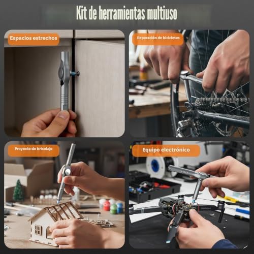 Conjunto de chave de fendas trançada de 66 polegadas e 1, pega destacável, cabeça de 6,2°, brocas de aço S2 combináveis, kit portátil para mobiliário, computadores, bicicletas, bricolage