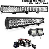 KEENAXIS 25 Inch LED Light Bar 162W Spot Flood