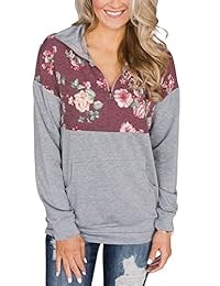 AlvaQ - Sudadera con cremallera para mujer, con bolsillos (9 colores, S-XXL)