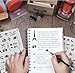 Storfin Bullet Stencils - Unique Design - Easy to Draw - 5 Pack Set - 4x7 Inch - 0.25mm Functional Journaling Supplies Notebook/Diary/Scrapbooking/Art Craft/Planner - DIY Drawing Template
