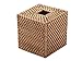 KOUBOO 1030017 Laguna Square Tissue Box Cover, Honey Brown