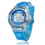 SYNOKE Children's Wrist Sports Watches Students Watches with Digital PU Band Waterproof Alarm Chronograph Long lasting battery Calendar Noctilucen for Girl