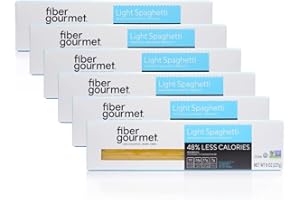 Fiber Gourmet Spaghetti Low Carb Pasta - Light Noodles with 24g Fiber, 110 Calories Per Serving, Vegan Non-GMO Kosher, Made in Italy, Healthy Guilt-Free Alternative - 6 Pack