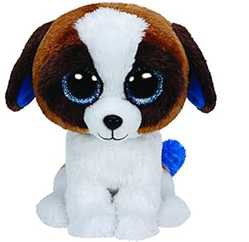 Ty - Duke, peluche perro San Bernardo, 23 cm, color blanco y marrón