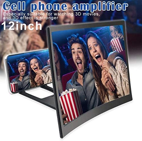 wanzi2 Mobile Phone Screen Magnifier,3D Movie Video Magnifier Phone 12 inch Curved Screen Magnifier HD Screen Expander Magnifier Stand Bracket,for All Kinds of Mobile Phone
