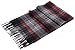 ANDORRA Women's 100% Cashmere Scarf w/ White Gift Box,Red/ Gray/ Black Plaid