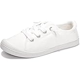 Womens Slip On Shoes, Comfort Canvas Sneakers with Low Top, Casual Fashion Shoes for Women Walking with Non Slip Rubber Outsole