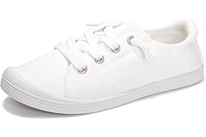 VANESSA Womens Slip On Shoes, Comfort Canvas Sneakers with Low Top, Casual Fashion Shoes for Women Walking with Non Slip Rubber Outsole