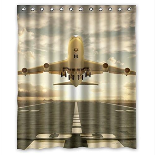 cool airplane design,classic airplanes art Polyester Fabric Custom home decor Shower Curtain 60" x 72"