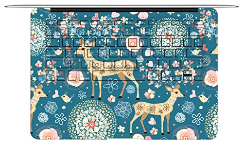 UESWILL Full Body Sticker for 13" MacBook Air, [Anti-scratch] Vinyl Art Skin Decal Sticker- Set w/ Keyboard,Palmrest,Touchpad,Upper & Bottom Skin+Microfibre Cleaning Cloth,(Deer) - Thumbnail 3