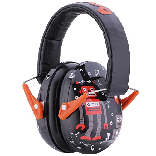 Snug Kids Earmuffs/Best Hearing Protectors - Adjustable Headband Ear Defenders for Children and Adults Robots