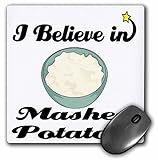 3dRose LLC 8 x 8 x 0.25 Inches Mouse Pad, I Believe
