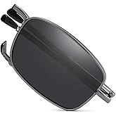 Riwissipa Folding Sunglasses, Foldable polarized Spring Hinge Sunglasses for Unisex Eyeglasses Frame with Portable Case