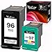 Valuetoner Remanufactured Ink Cartridge Replacement for HP 96 & 97 C8767WN C9363WN for DeskJet 5740,DeskJet 5940,OfficeJet 7210,Photosmart 2610 High Yield Ink Cartridge 2 Pack (1Black+1 Tri-Color)