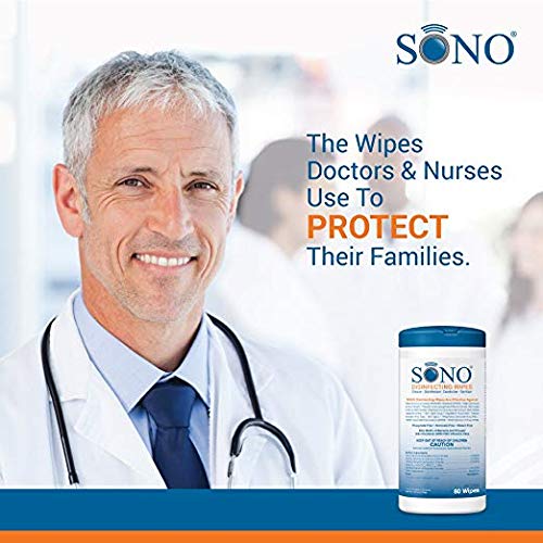 SONO Travel Safe Medical Grade Disinfecting Wipes Family Pack for Airplanes, Cruise Ships, Gyms, Schools, Offices, Kitchens, Bathrooms, Toilets, CPAP Masks and Machines, Vinyl Upholstery, Cell Phones - Thumbnail 2